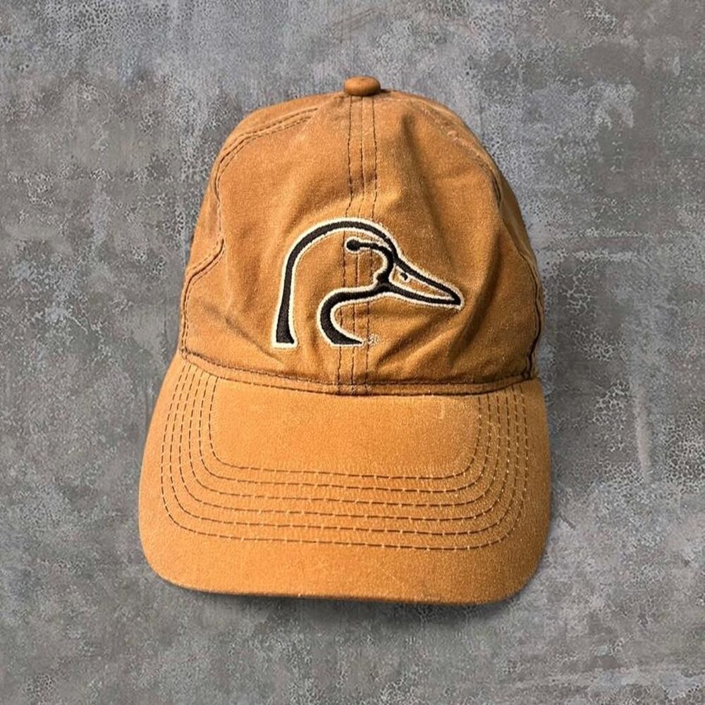 Ducks Unlimited Baseball Cap Hat Tan Canvas One Size Adjustable